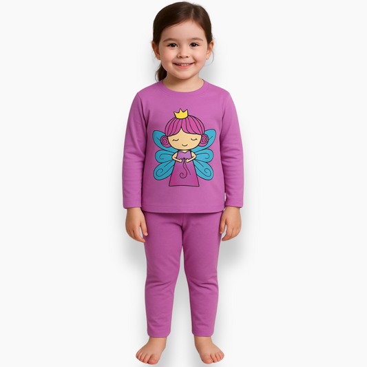 Fairy Dreams Pajama Set – Purple Wings Edition for Little Sleep Queens