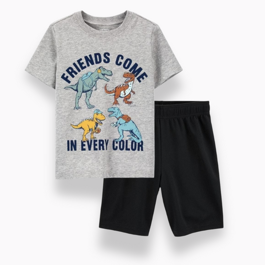 Friends Come t-shirt with half sleeve and shorts