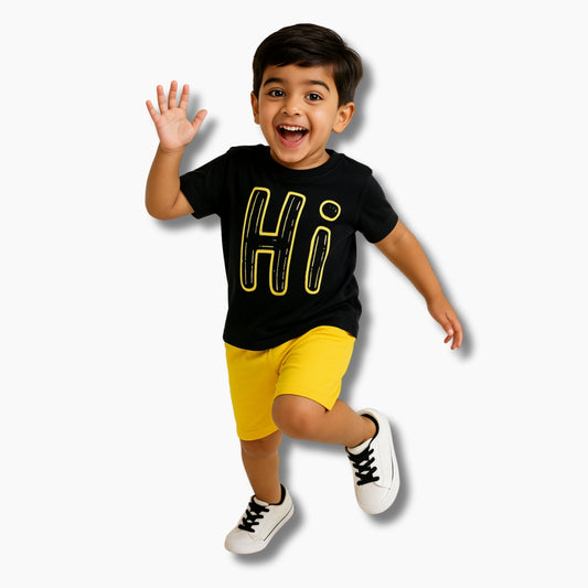 Bold & Playful "Hi" Outfit