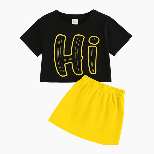 Bold & Playful "Hi" Outfit