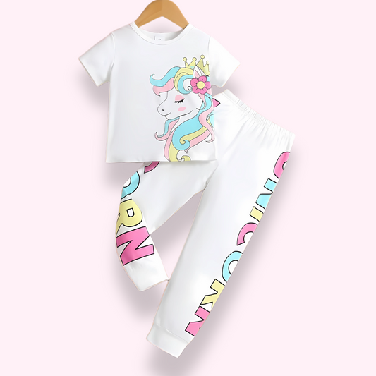 Unicorn tshirt pajama set for Girls