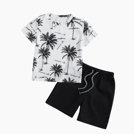 Tropical "Summer Vibe" Palm Tree Kids' Outfit