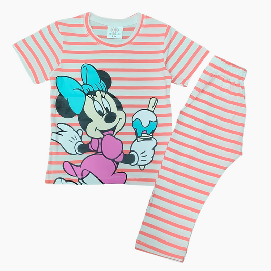 Minnie’s Sweet Stripes – Cute & Comfy t-shirt trouser set