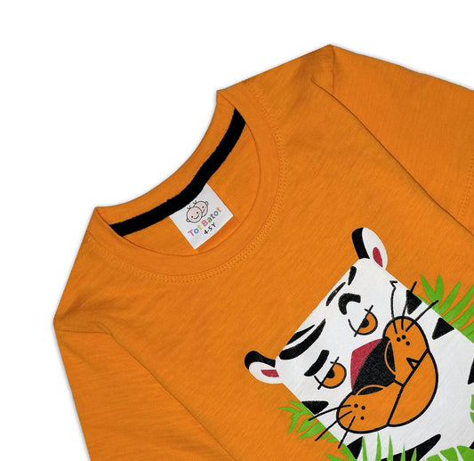 Jungle Explorer Boys' Summer Outfit – Mustard & Green