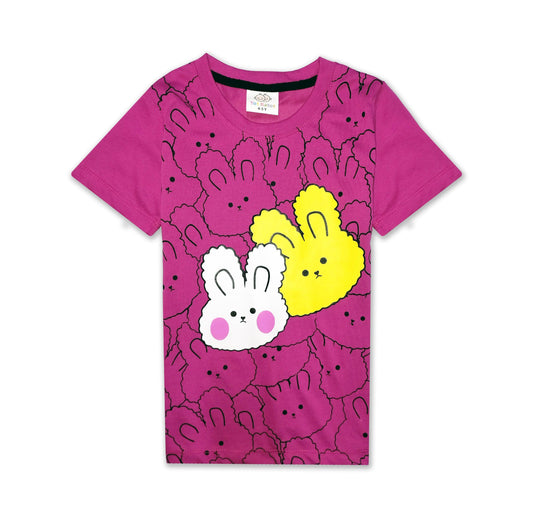 Bunny Bliss Kids' Nightwear Set – Magenta